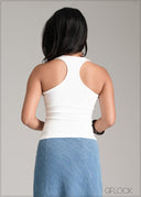 Razor Back Crop Top - 061225