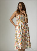 Smocked Floral Dress - 201026
