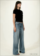 Low Waist Wide Leg Jean - Long Length - 030626