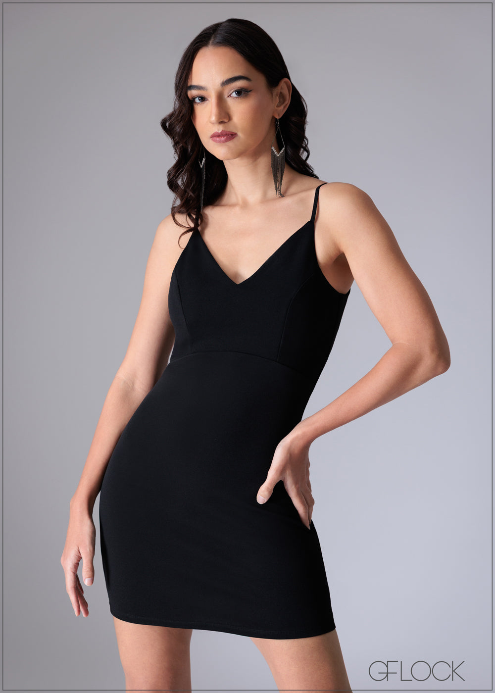 Front Detailed Strappy Mini Dress - 110725