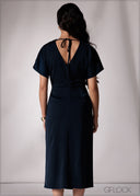 Side Ruched Detail Maxi Dress - 151026