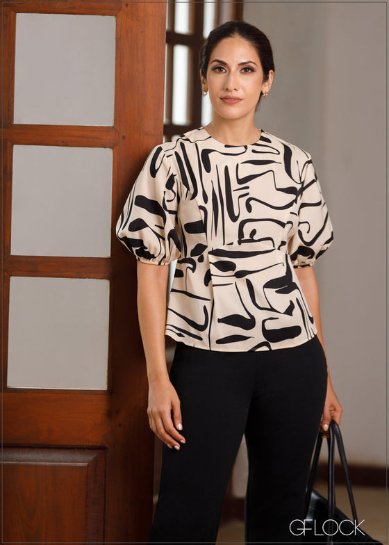 Puff Sleeve Top - 251023