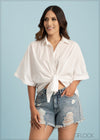 Short Sleeve Cotton Shirt - 020623