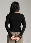 Long Sleeve Rib Top - 061225