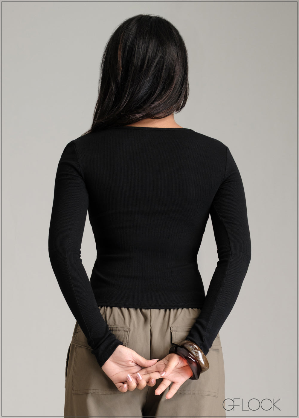 Long Sleeve Rib Top - 061225