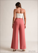 Trim Detailed High Waist Pant - 190126