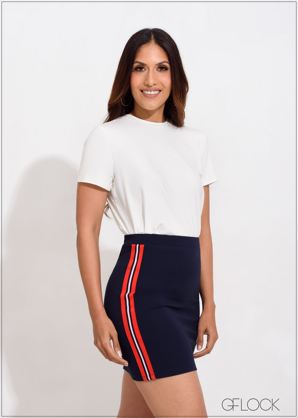 Contrast Detail Mini Skirt - 050623