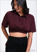 Twist Detailed Crop Top - 260525