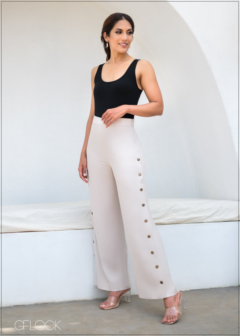 Snap Button Detail Pant - 171123