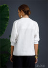 100% Genuine Linen Y-Collared Shirt - 080124