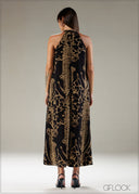 High Neck Maxi Dress - 121225