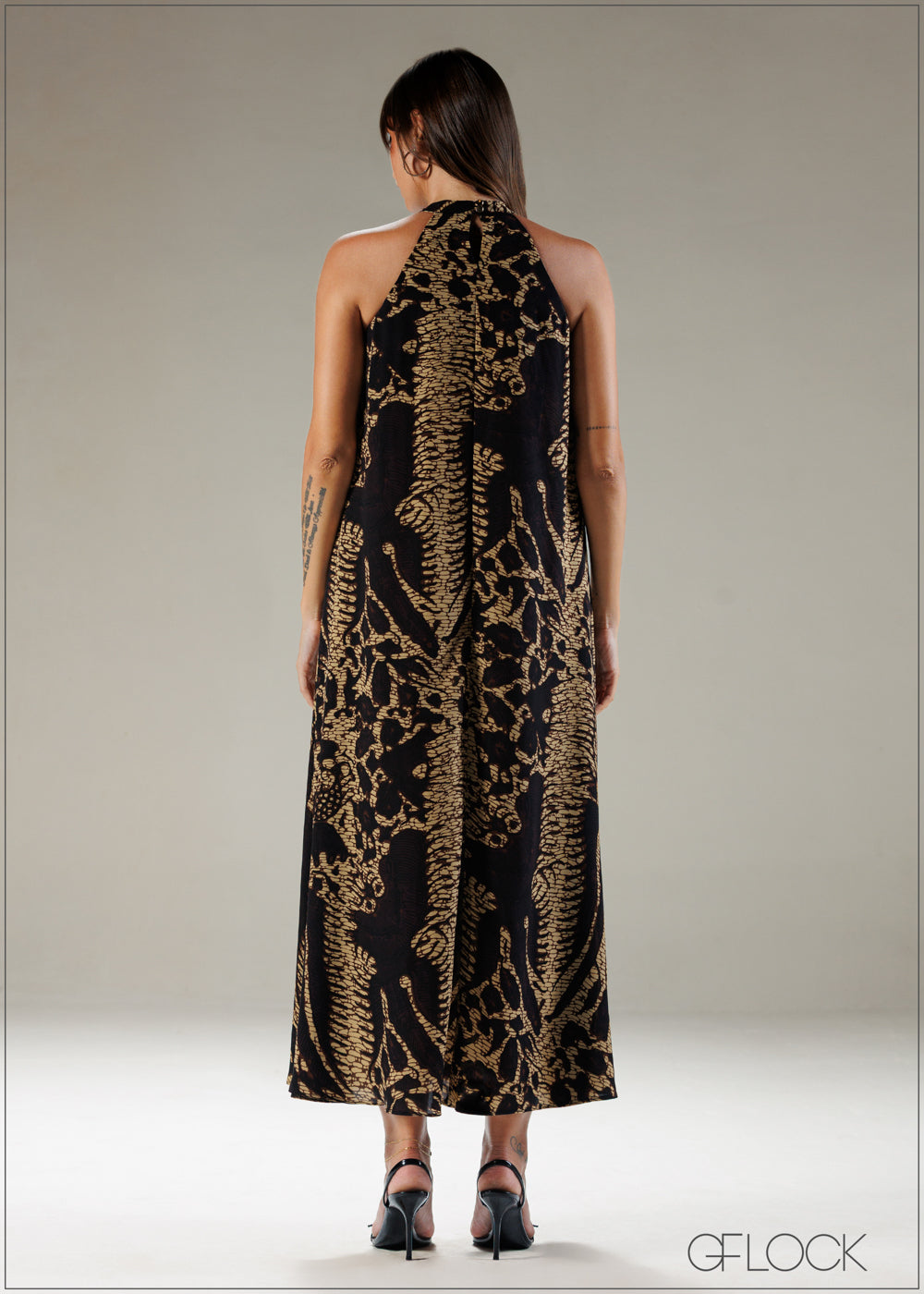 High Neck Maxi Dress - 121225