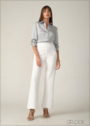 Long Sleeve Satin Shirt - 090326