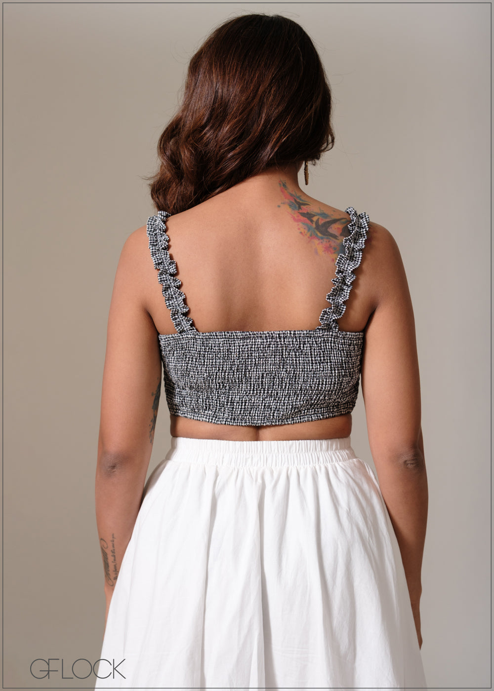 Gingham Frill Top - 241125