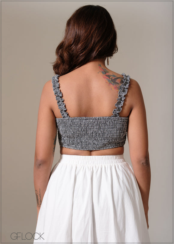 Gingham Frill Top - 241125