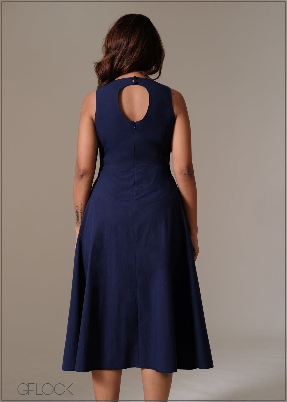 Short Sleeve Midi Dress - 241125