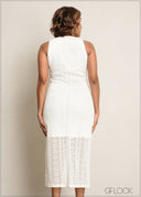 V-Neck Shift Dress - 090525