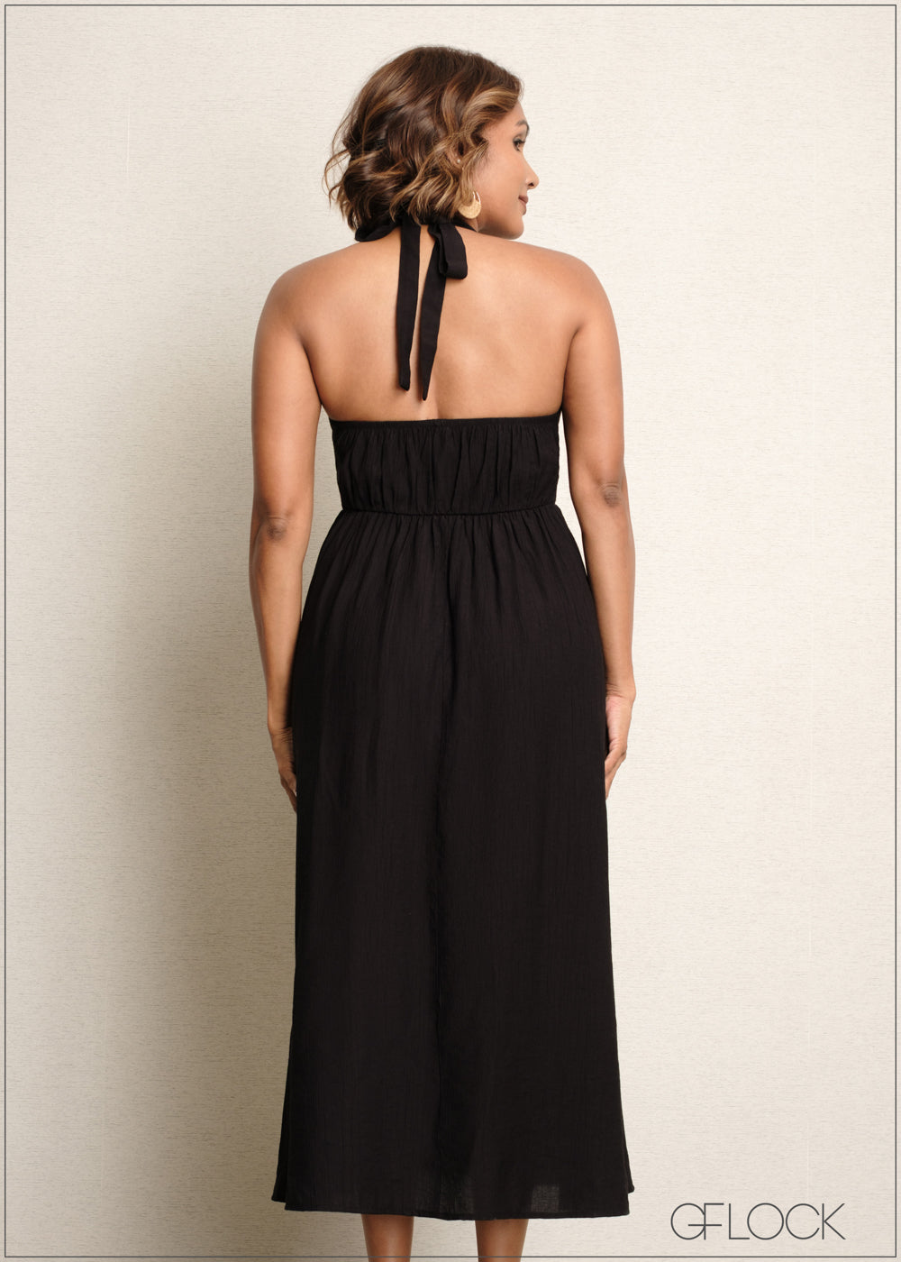 Halter Neck Midi Dress - 090525