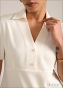 Collared Bust Line Top - 261026