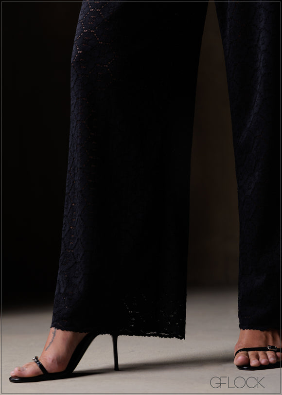 High Waist Lace Pant - 191225