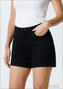 Black Denim Short - 251125D