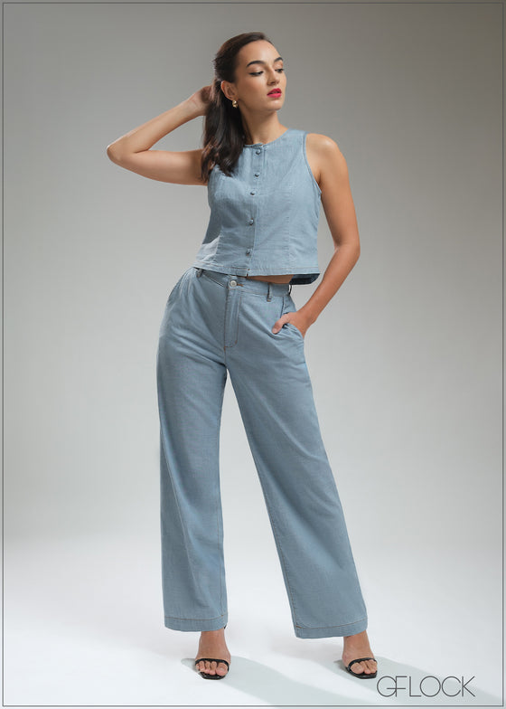 Straight Leg Trousers - 270925