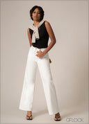 High Waist Wide Leg Jean - Long Length - 220826D