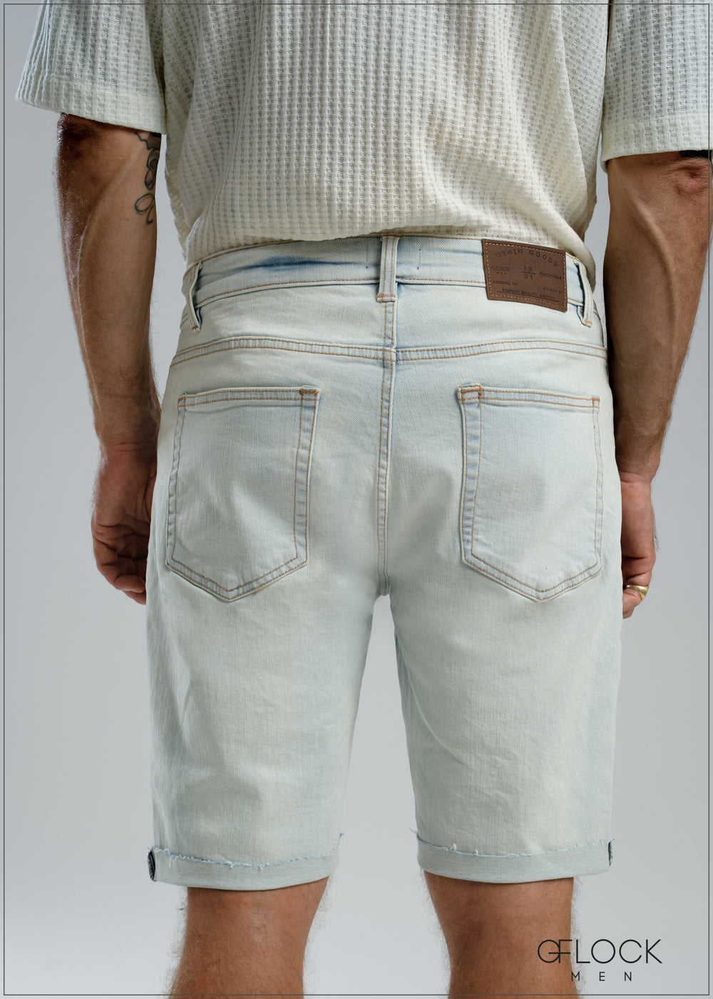 Light Wash Denim Short - 121125