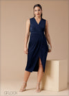 V-Neck Wrap Dress - 061224