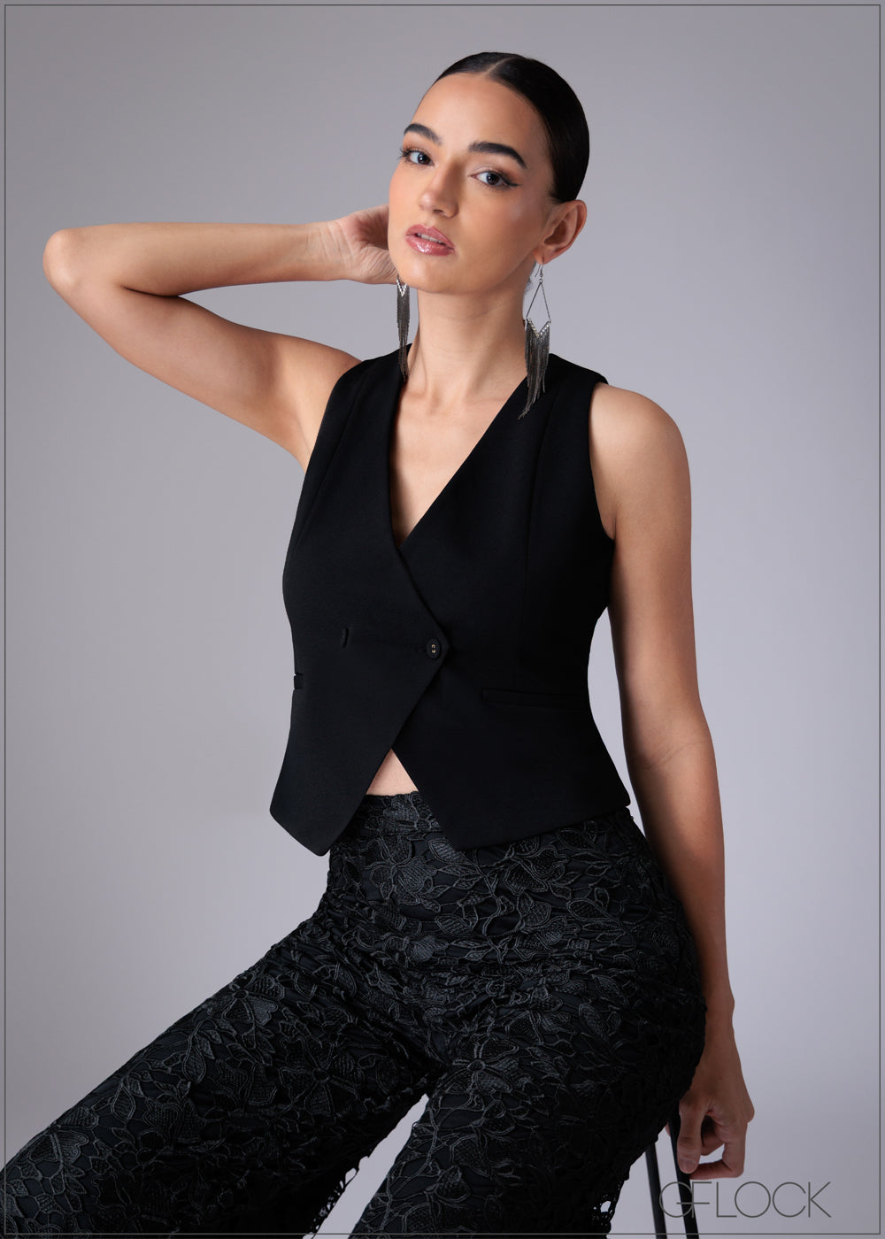 Princess Line Detailed Waistcoat - 110725 – GFLOCK.LK