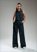 Round Neck Loose Vest Top - 210925