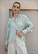 Stripe Long Sleeve Shirt - 090425