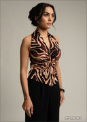 V-Neck Sleeveless Top - 231026