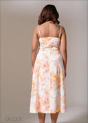Printed Midi Dress - 241125