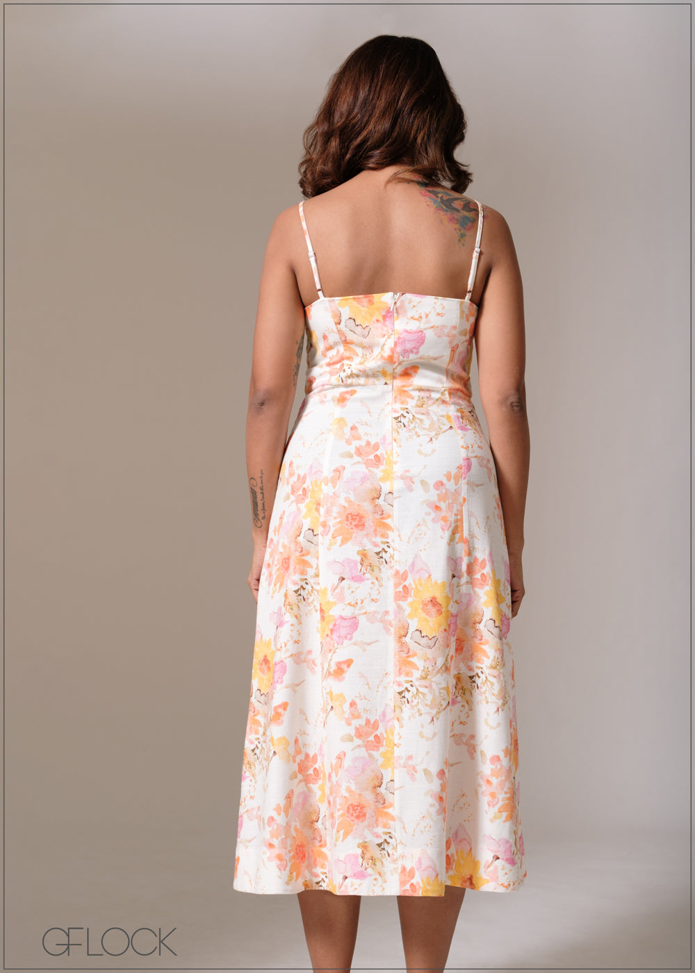 Printed Midi Dress - 241125