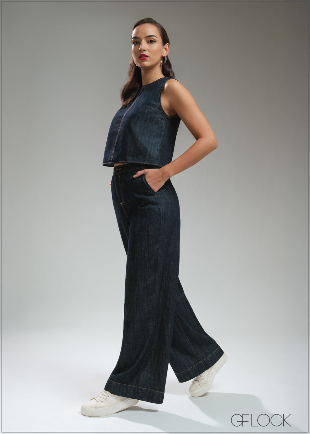 Loose Fit Denim Pant - 210925
