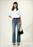 Mid Wash Bootcut Jean - Long Length - 030626