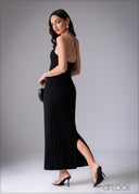 Strappy Bodycon Maxi Dress - 110725