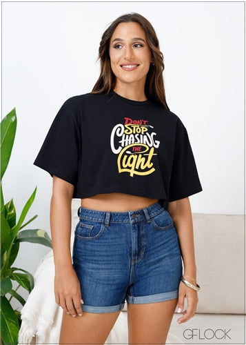 Graphic Crop Tee - 270324