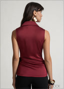 Satin Wrap Top - 150526