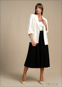 Blazer With Sleeve Tab - 020226