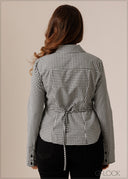 Back Tie Detailed Gingham Shirt - 280926