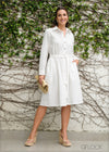 Cutlawn Collared Button Down Dress - 220624