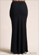 Solid Textured Bias Skirt - 110526