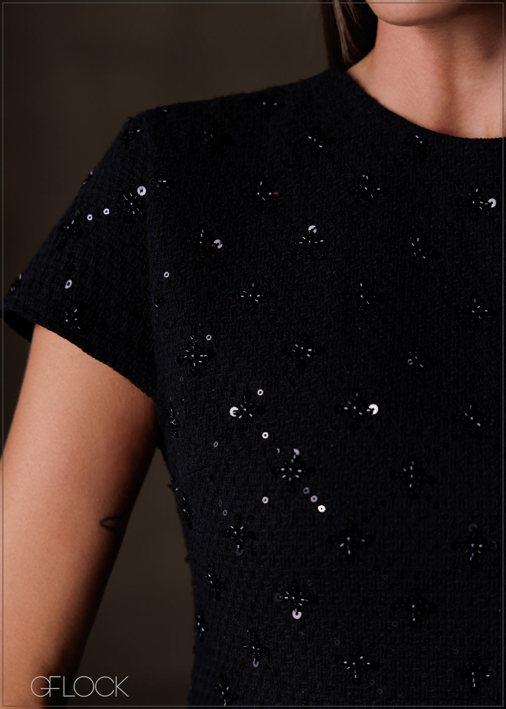 Embellished Mini Dress - 191225