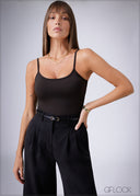 Fine Strap Polyamide T-Shirt - 230326