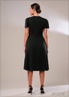 Midi Dress With Frill Sleeves - 120124
