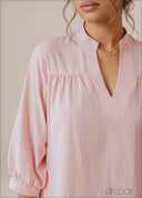 Basic Tunic Collar Dress - 280926