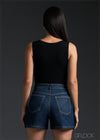 High Rise Denim Short - 170825