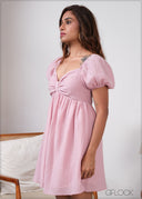 Bow Detailed Midi Dress - 280826